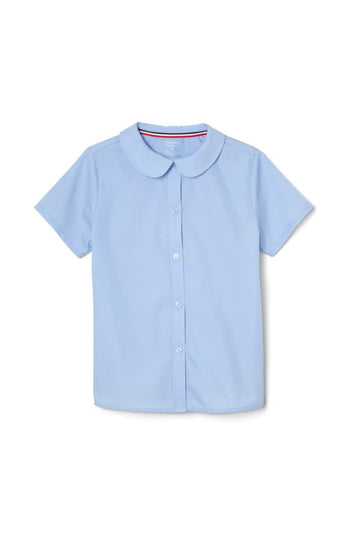 SHORT SLEEVE PETER PAN COLLAR BLOUSE